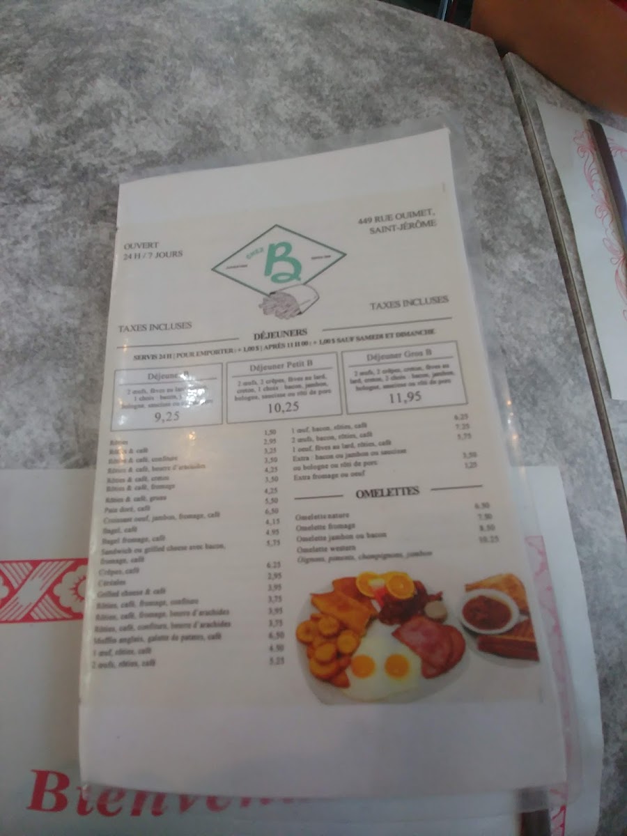 Restaurant Casse-Croute Chez B Menu - Image 4